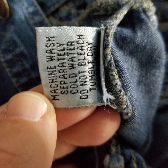 NIKKY JEANS | lattice 80s 90s jean button up vest - Picture 7 of 7